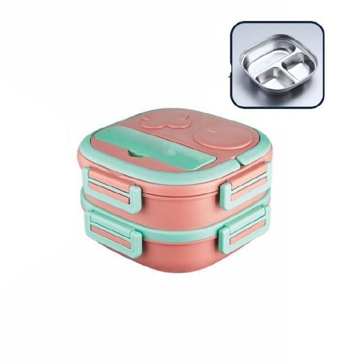 Elegant Two Level Lunch box with Seal Lid Unique Multi Layer Food Storage Box for Business Lunches and Outdoor Picnics