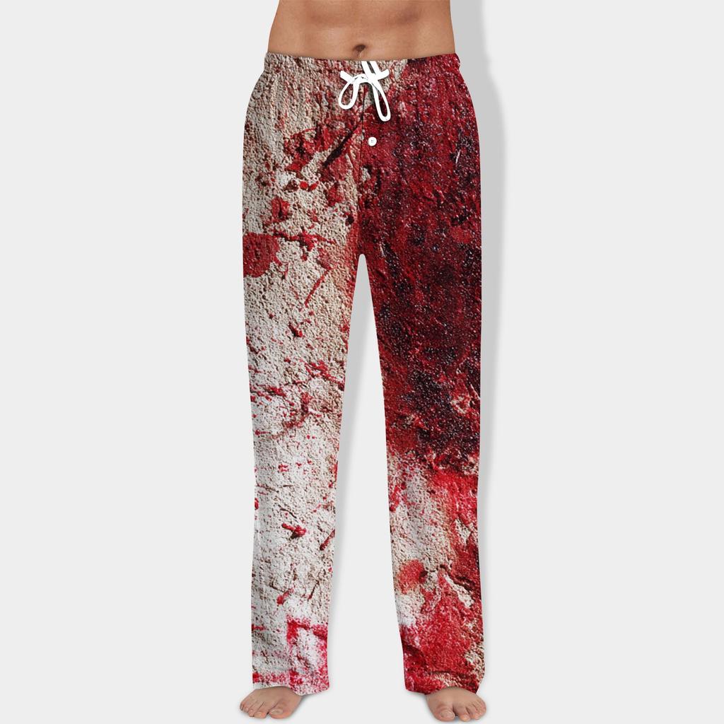 Pantaloni da Uomo con Stampa di Halloween Coulisse Pantaloni Pigiama Casual