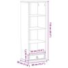 VidaXL CD Cabinet Corona 40x30x110 Cm Solid Pine Wood, Cd Storage Unit, Cd Storage Cabinet, Furniture 4005683