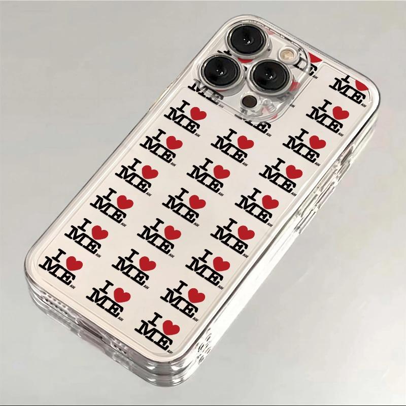 

I Love Myself Love Me English Phone Case For iPhone 17 16 15 11 12 14 13 Pro Max Mini X XS XR 7 Plus 16E Air Transparent Cover iPhone17 Pro Max