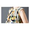 DIMANAF 2026 New Summer Plus Size Women Shirts Tees Casual Loose Blouse Print Sleeveless Lady Tops Pleated