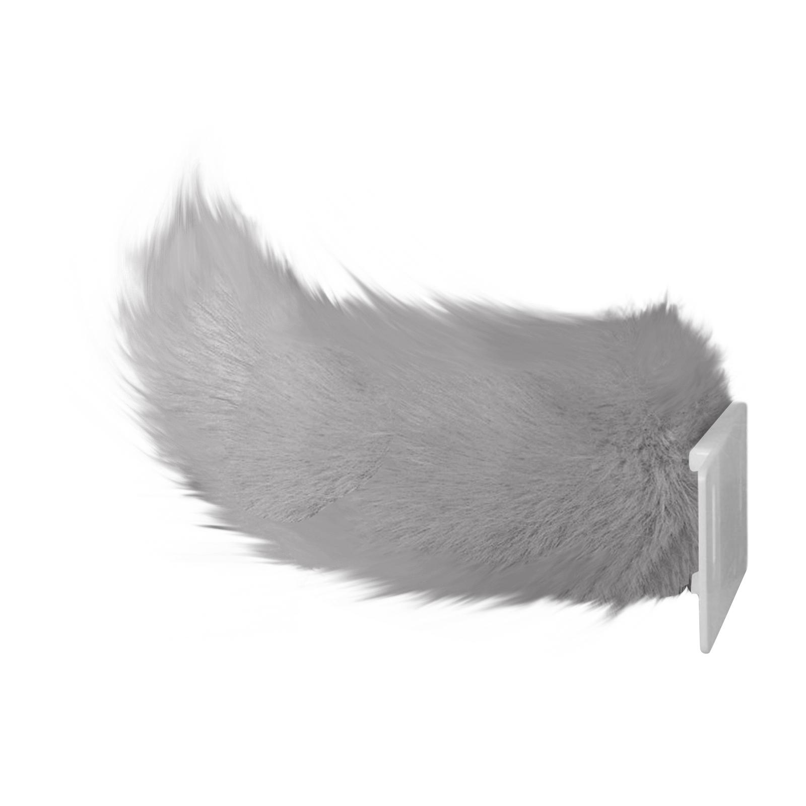 Electric Plush Tail Remote Control Sound Activated Faux Fur Decorative Tail for Vehicle Rear End Novelty Accessory