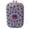 WHTUOHENG Crystal Evening Clutches Bags Multicolored Diamond Gold Metal Bag Hollow Out Luxury Designer Handbags Lady Girl Dinner