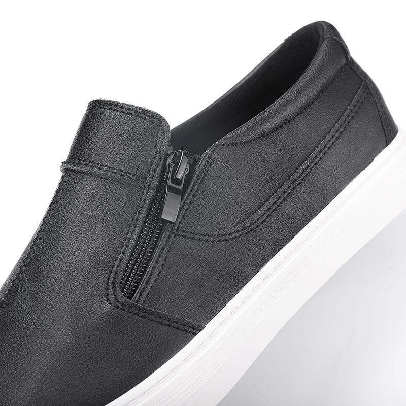 Nové ležérní kožené boty pánské pohodlné nazouváky Britský styl ležérní kožené boty pro muže móda Yuppie tenisky Mužské