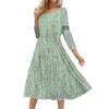 Women's Fashionable Floral And Leaf Loose Dress