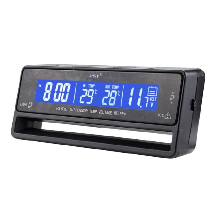 

Indoor Outdoor Car Voltmeter Thermometer Traveling Camping Portable Tool 1