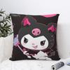 Black Kuromi Bat Skull Cartoon Square Pillow Cases Cushion Covers Funny Zippered Decor Pillowcase for Home 45x45cm