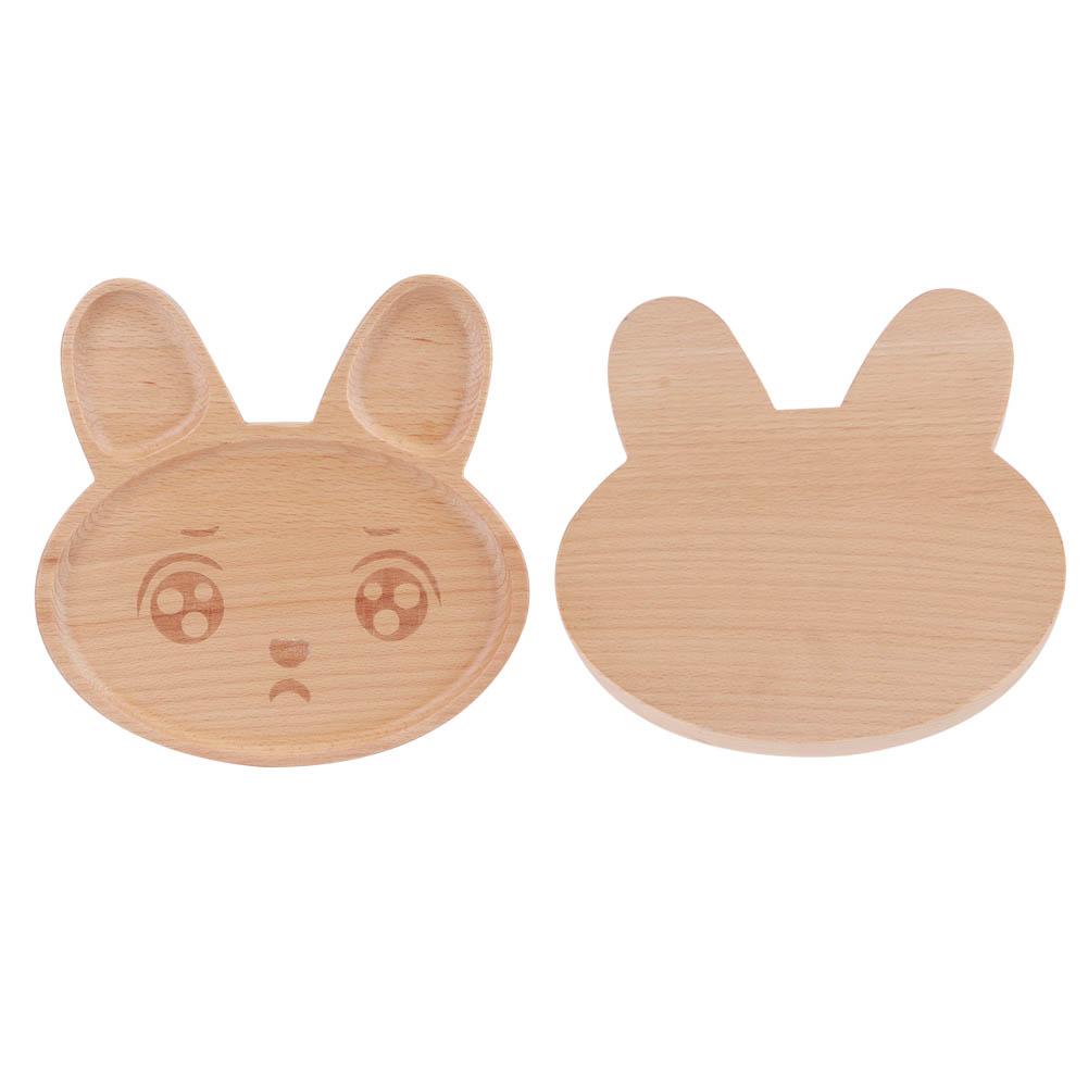 Holz Lebensmitteltablett Schale Teller Frühstück Servierplatte Snackbehälter für Baby Kind Kinder Geschirr