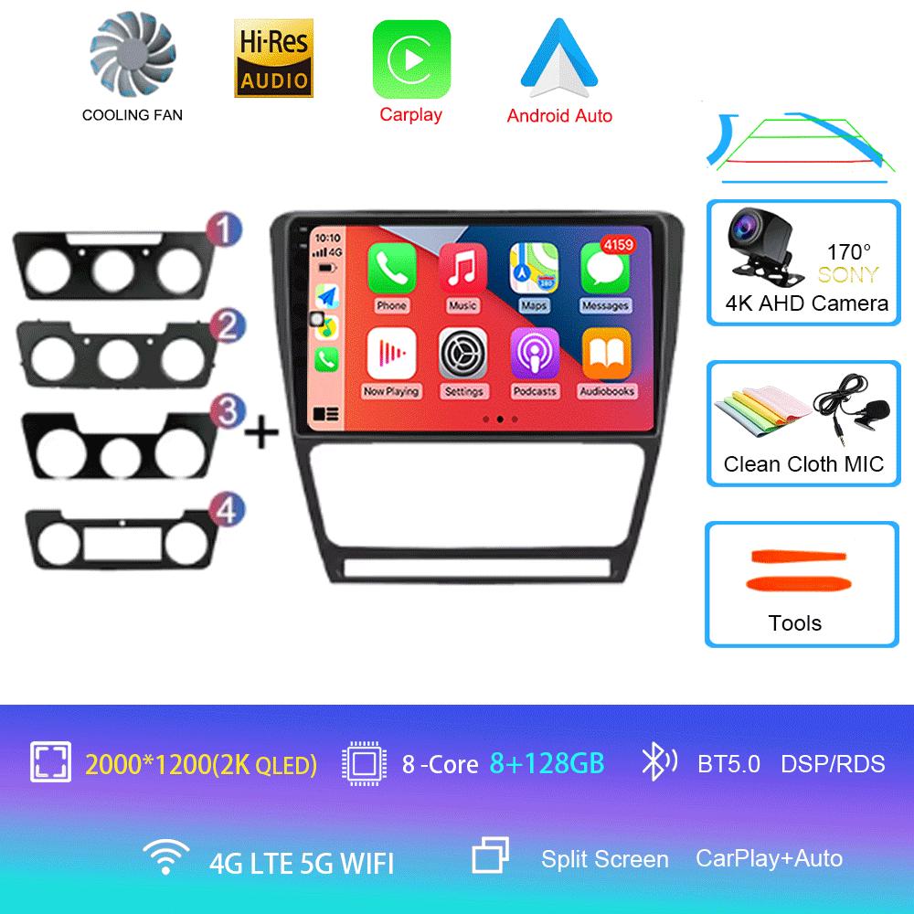 Android 14 Car Radio for Skoda Octavia 2 A5 2004 - 2013 Multimedia Video Player Navigation Stereo DVD Carplay Audio Head Unit