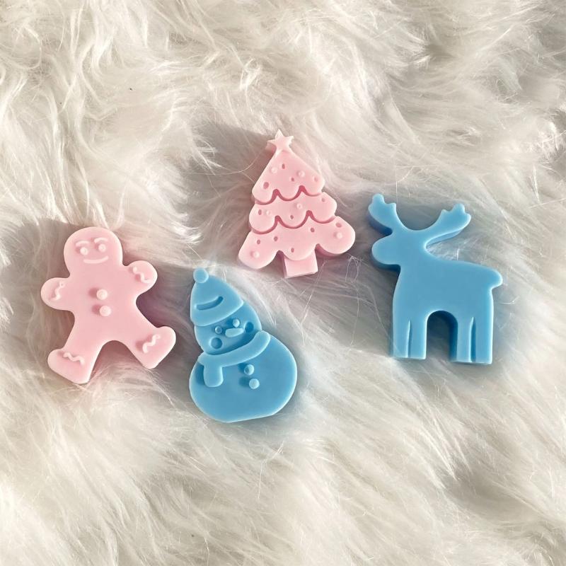 4pcs Christmas Silicone Mould Tree Molds Plasters Molds for Candle Making China Mainland