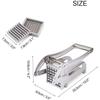 TINGJUNN Stainless Steel French Fry Cutter, Manual Potato Slicer, Includes Two Blade Sizes and a Non-slip Suction Cup Base, Perfect for Dicing Fruits