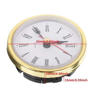 Yüksek Kaliteli Klasik Saat Zanaat Kuvars Hareketi 2-1/2" (65mm) Yuvarlak Saatler Baş Ekleme Roma Numarası Mayitr Küçük Saat