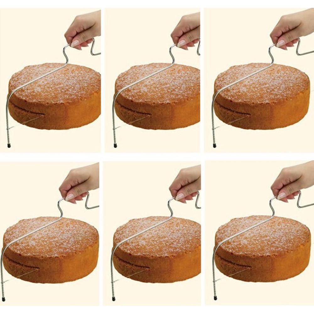 Cake Cutter Leveler Adjustable Double Slice Bread Cutter Durable Stainless Steel Cake