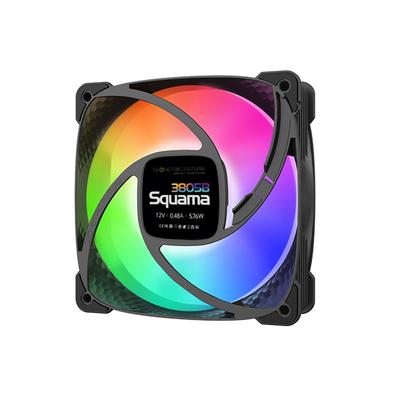 GEOMETRIC FUTURE 120mm ARGB Fan Squama 3805B Tekli Paket 5 Büyük Fan Kanadı 38mm Kalın Çukurlu 2 Bilyalı Rulman Resmi Japon Distribütörü