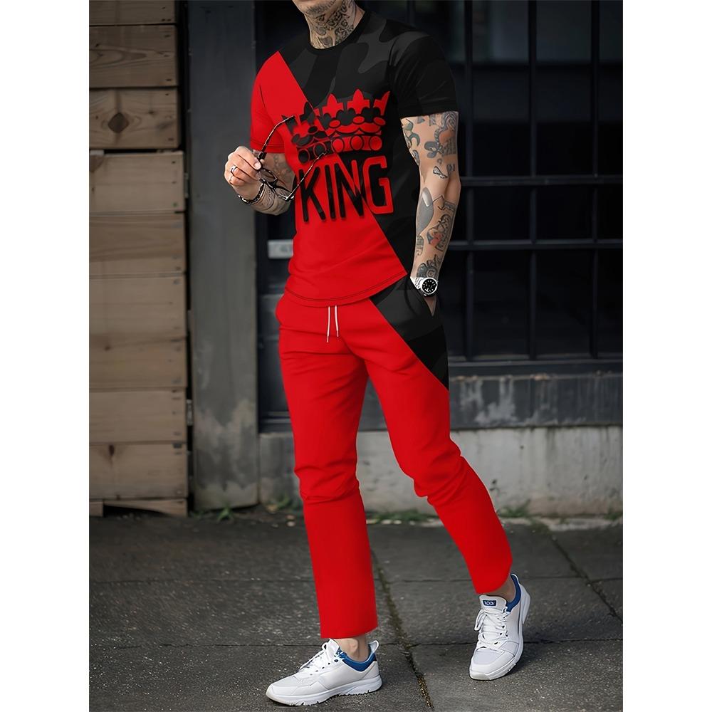 Sommer Neu Herren T-Shirt Hose Anzug Camouflage Druck Kurzarm Rundhals T-Shirt Lässig Outdoor Kleidung Bequem