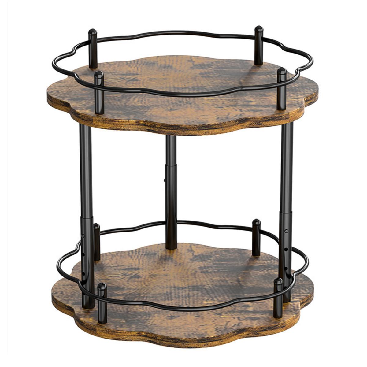 

Органайзер Lazy Susan для специй, регулируемая высота, простая установка, вращающийся поворотный столик, настольная стойка для хранения приправ