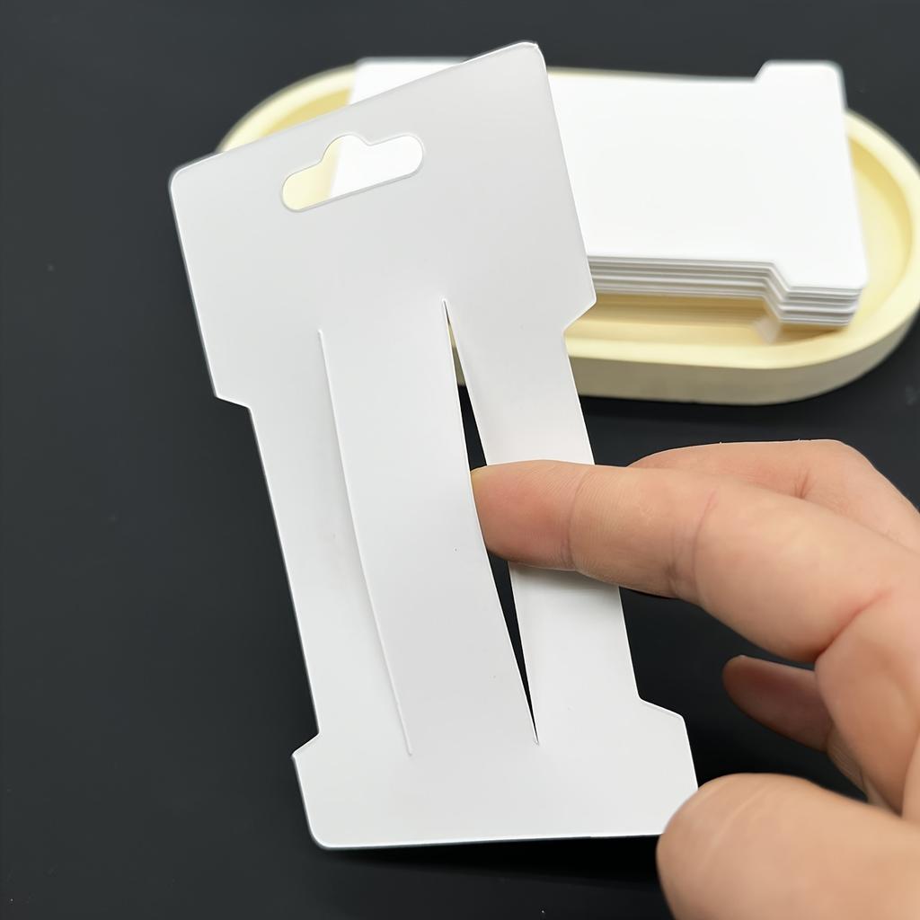 100 Stück Schmuck-Displaykarten, Leeres Kraftpapier für Ohrringe, Halsketten, Haargummis, Kartonveredelung.