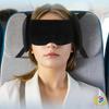 Travel Neck Pillow with Breathable Eye Mask and Fixed Support
