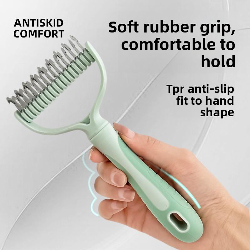 Pet Dematting Comb Stainless Steel Double Sided Undercoat Rake Dog Cat Grooming Brush Shedding Tool