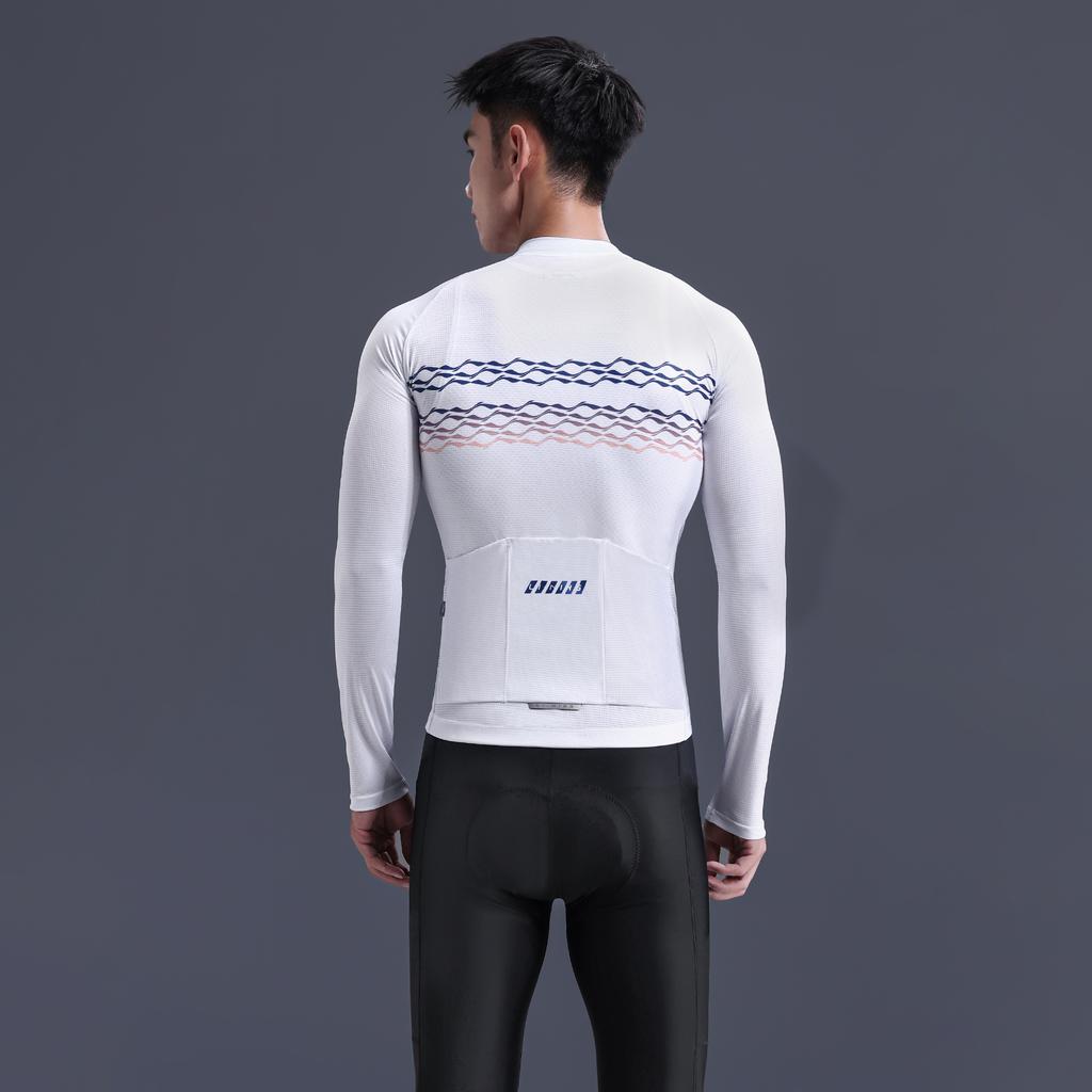 Li-Ning Quick-Dry Comfortable Skin-Friendly Long Sleeve Top With Shock Absorbing Hip Pads And Fitted Protective Shorts Cycling Set LCSY089+185