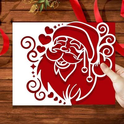 Santa Embossing Die Cuts Christmas Theme Cutting Dies for Gift Card Making X3UC