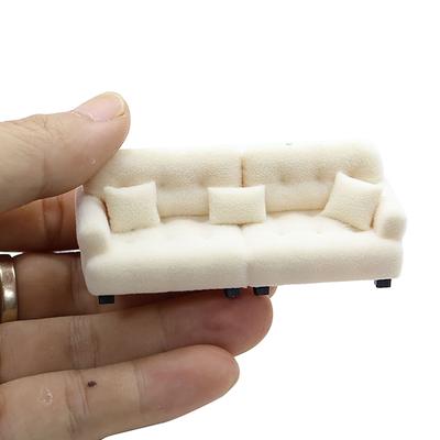 Bebek Evi Simülasyonu Kadife Kaplı Kanepe Modeli Bebek Evi Mini Oturma Odası Mobilya Dekorasyon Aksesuarları Hayali Oyun Oyuncakları