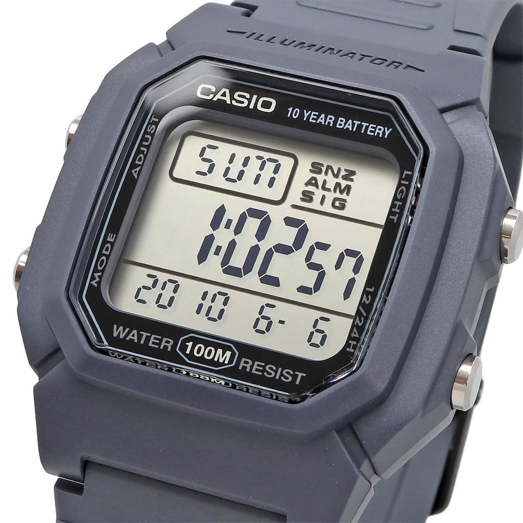 Casio Pánské standardní digitální hodinky W-800H-2AV modrošedé, mezinárodní model [paralelní import]