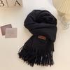 Leather Standard High-quality Imitation Cashmere Versatile Solid Color Thick Fringed Scarf New Women's Autumn and Winter Korean Version Shawl Winter
