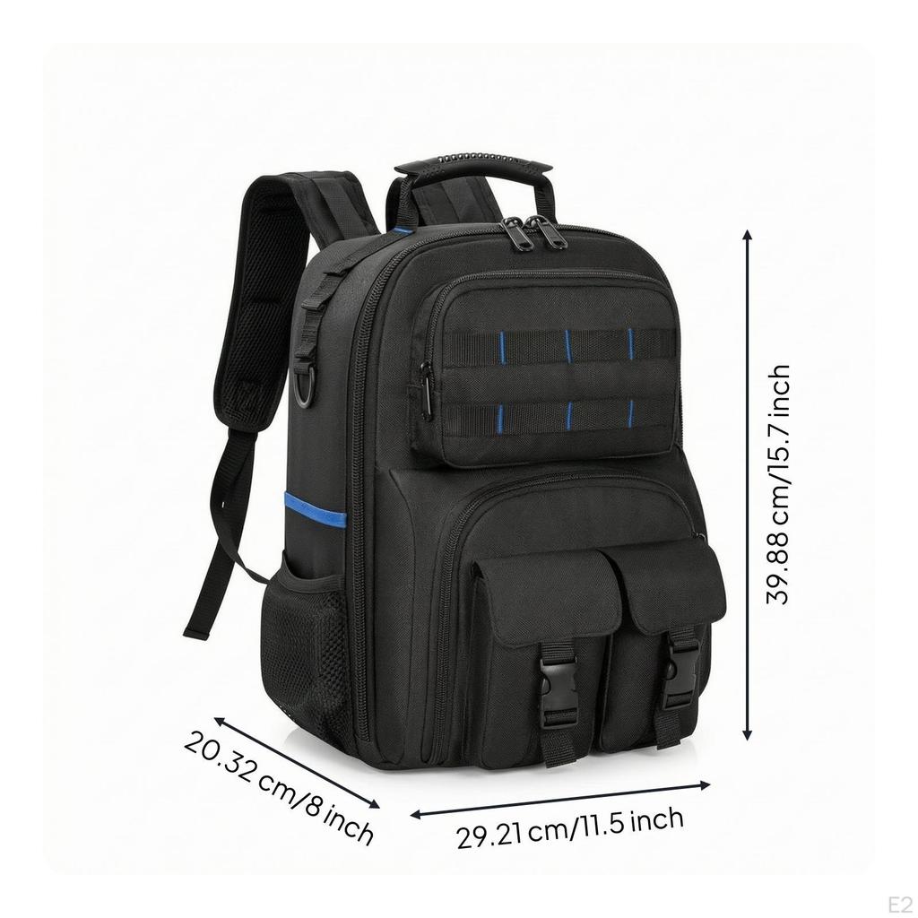 Multiple Compartment Tool Backpack | Heavy Duty, with Pockets, for Job Sites