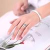 Vintage Silver Pleated Engraved Peacock Women Open Ring Finger Jewelry Gift