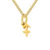 Gold-Plated Stainless Steel Zodiac Pendant Necklace for Women