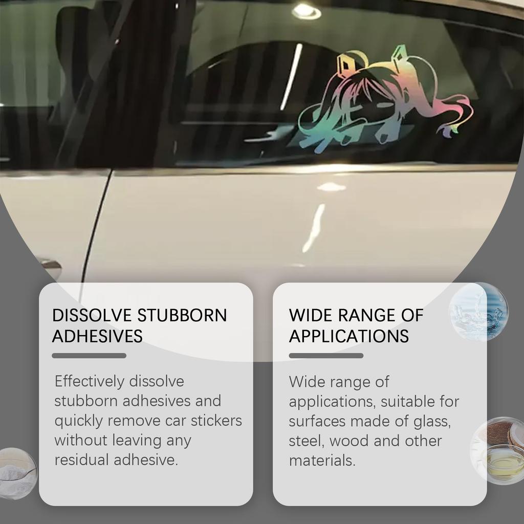 Autoaufkleber-Entferner, Klebstoffentferner, Reinigung von Autoglas- und Lackaufklebern, 100 ml