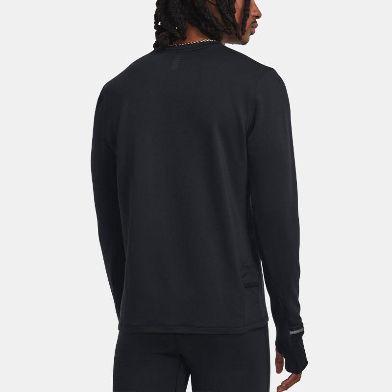 Under Armour Qualifier Fleece Warm Crew Neck Long Sleeve T-Shirt Men Tops Black 1379304-001
