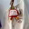 1/2 Pcs Cute Funny Apple Piano Plush Toy Stuffed Doll Keychain Pendant Backpack Decoration Bag Hang Ornament Couple Gift Keyring