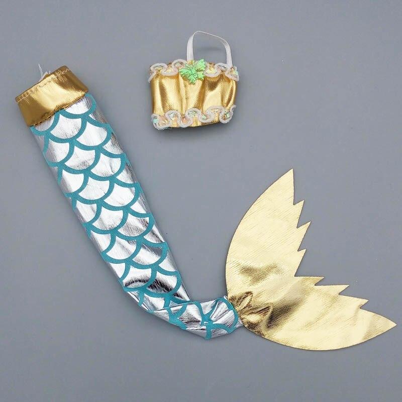 

Высококачественное платье ручной работы для кукол Барби, одежда 1/6, бюстгальтер и юбка, модное настоящее платье с хвостом русалки, детская игрушка золотой