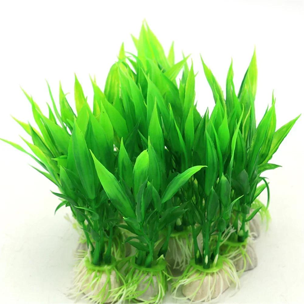 5pcs Aquarium Artificial Plants Decor Plastic Aquatic Plants Grass for Fish Tank Decoration Home Aquarium Accessories