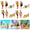 1/64 Couple Figure Model Diorama Scenery Layout Decoration Train Railway S Scale Fairy Garden Hand