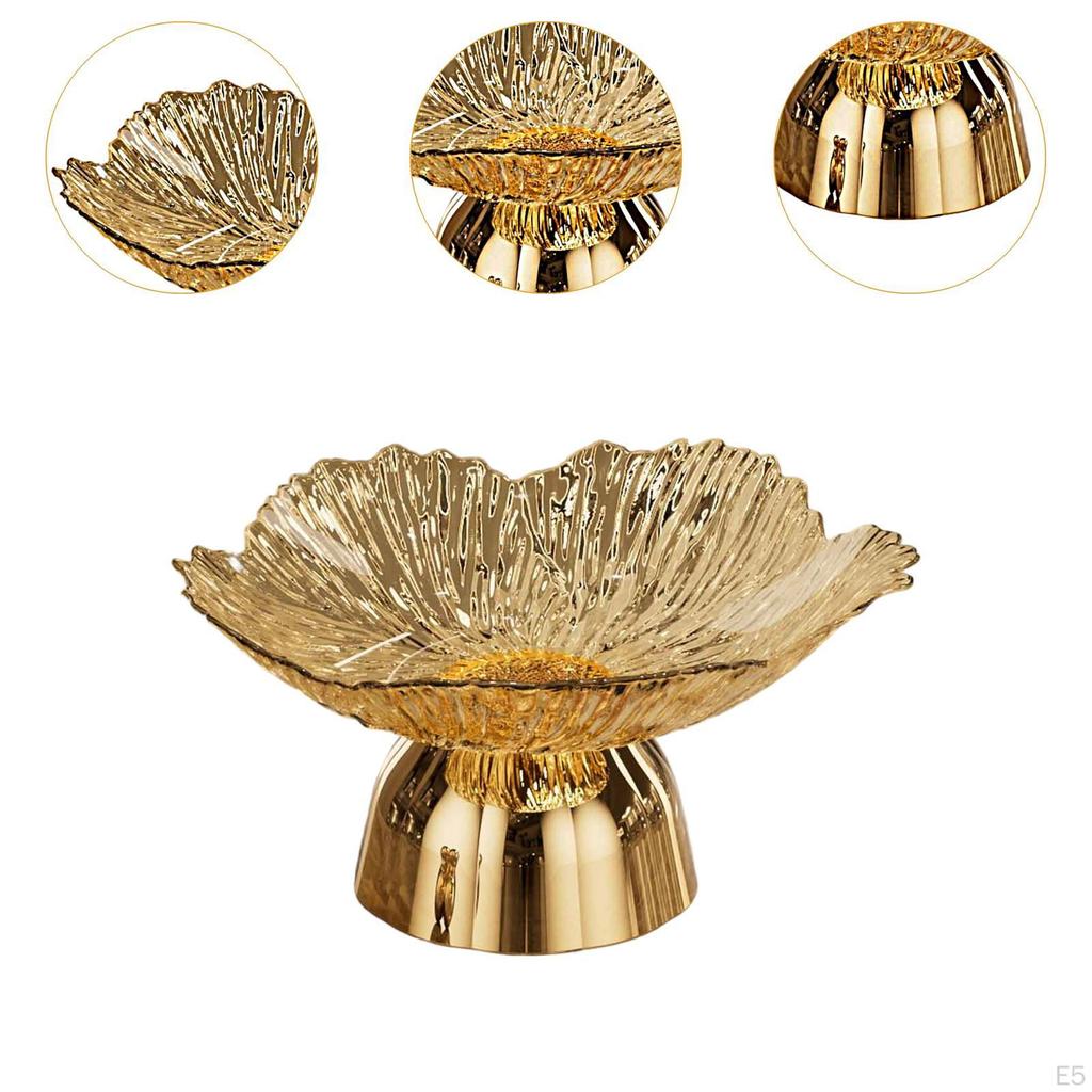Decorative Pedestal Bowl Dish Holder Dessert Display Stand Decor Fruit Basket Serving Tray for