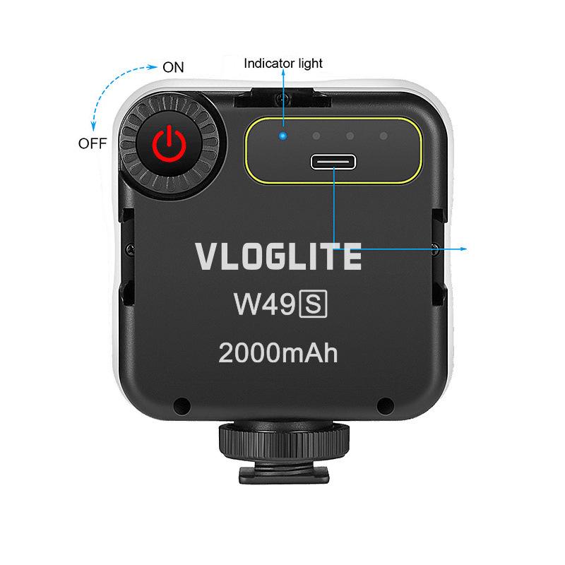 8VLOGLITE W49S Portable RGB Color Filter Fill Light for Photography and Live Streaming