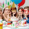 12Pcs Glitter Birthday Hat Cone Party Hats for Kids Girls Boys Baby Shower Toddler Birthday Party Supplies Classroom Decorations