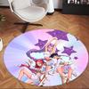 Huntrix (222) Round Office Rug Decorative Floor Rug for Office Bedroom Living Room and Home Space
