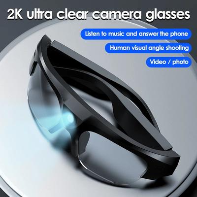 Çok Fonksiyonlu Bluetooth Akıllı Gözlük Kamera, 2k Fotoğraf Video Kaydı, Müzik/arama/spor/seyahat/sürüş/iş Güneş Gözlüğü