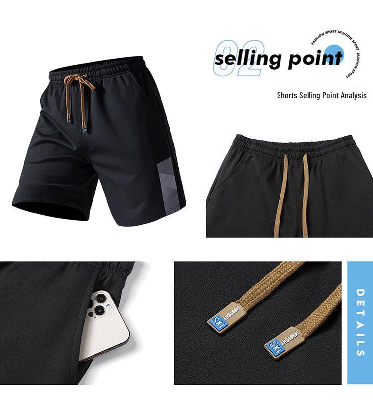 Men's 2026 Quick-Dry Sports Set: Ice Silk Short Sleeve T-Shirt & Shorts