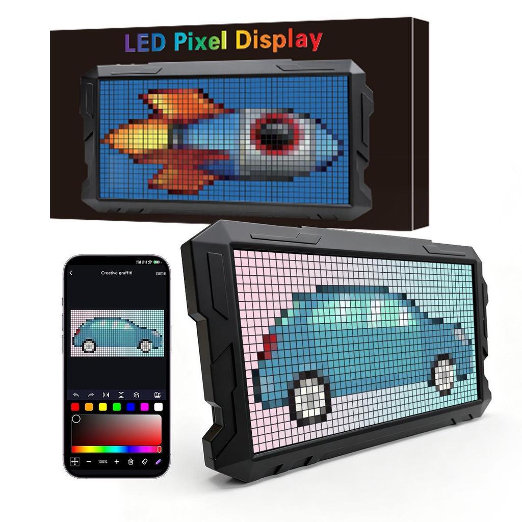 Programmable DIY Mecha-Style LED Pixel Screen: RGB Animation & Atmosphere Light for E-sports Desk.