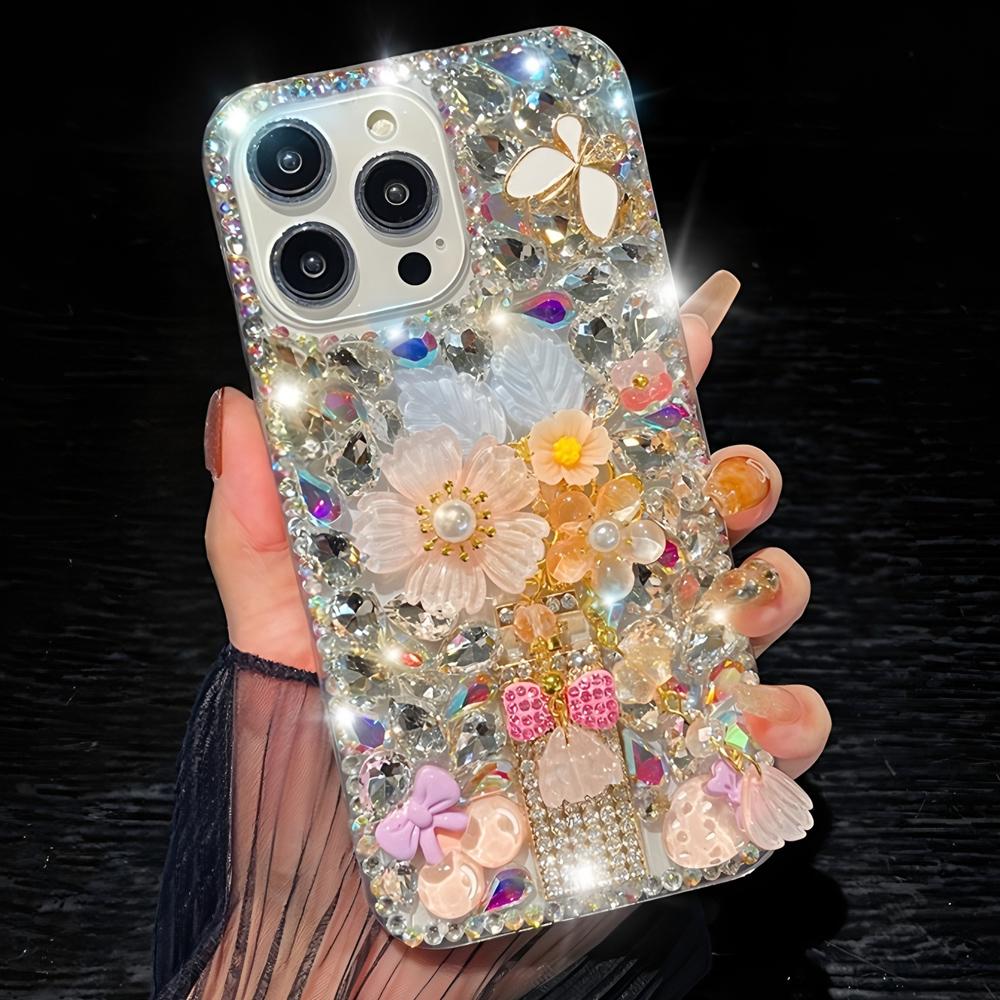 

Glitter Bling Rhinestone Phone Case For Samsung Galaxy A42 A33 A53 A73 A20 A30 A50 A70 A21S A50S A30S A20S A70S 5G 3D Floral Crystal Sparkle Cover Samsung Galaxy A42 5G