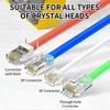 Pass Through Crimp Plier Cat7 Cat6 Cat6A Cat5 Cat5E Stripping Crimping Tool With 8P/6P Ethernet Connectors