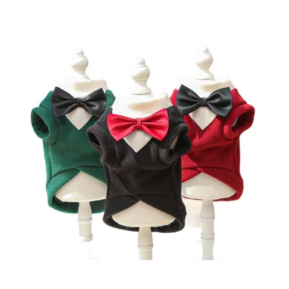 Large Dogs Bowtie Design Dog Tuxedo Blazer Vest Formal Style Dog Sweater Winter Warm Pet Suit Party Dress Up