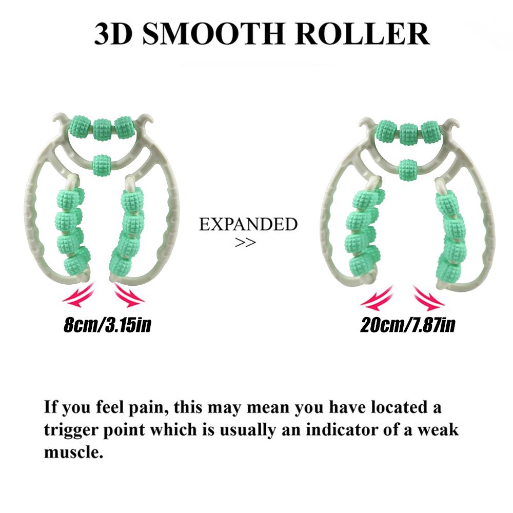1Pc Circular Leg Clamps-360 Degree 20 Wheels Muscle Roller - Massager Muscle Roller For Legs Neck Hand Arm Muscle Relax Massager