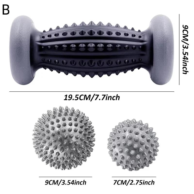 Massage Ball Foot Roller Spiky Lacrosse Balls Relieve Hand Shoulder Leg Plantar Fasciitis Heel Feet Arch Deep Tissue Massage