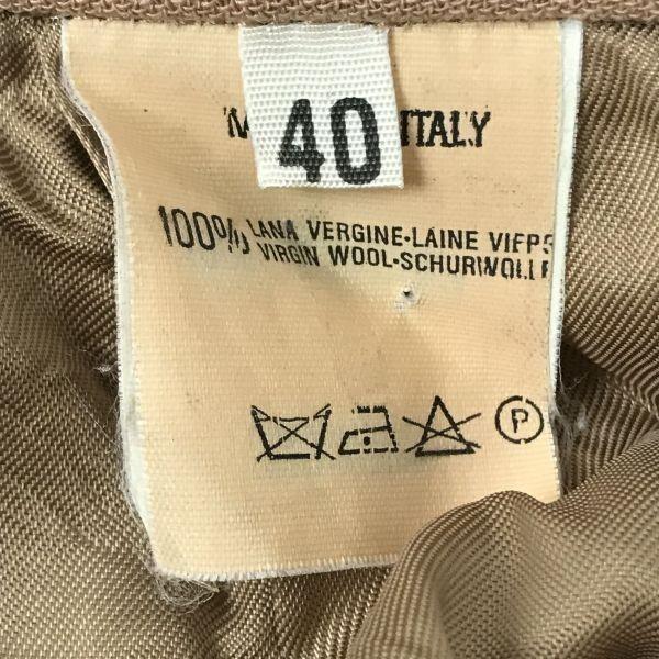 Vintage Made In Italy/EMPORIO ARMANI Tucked A-Line Skirt/Size 40/L/Brown/Back Zip(USED)